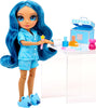 RAINBOW HIGH - Jr High PJ PARTY - SKYLER (Blue) 9" posable doll with soft onesie, slippers, play accessories