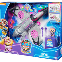 Paw Patrol  - The Mighty Movie, Transforming Rescue Jet with Skye Mighty Pups Action Figure, Lights and Sounds - on clearance