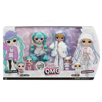 LOL Surprise - OMG Winter Disco 2 PK - Cosmic Nova and Snowlicious and 40 surprises Including baby Sisters