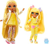 RAINBOW HIGH - Jr High PJ PARTY - SUNNY (Yellow) 9" posable doll with soft onesie, slippers, play accessories