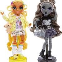 RAINBOW HIGH -  Twins 2-Pack Fashion Doll. Yellow & Grey Mix and Match Designer Outfits with accessories