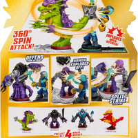 Akedo -Ninja Bosses - VENOM CLAW - 3" Tall Battling Action Figure with 360˚ Tail Whip and Claw Attack Spin Action