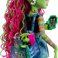 Monster High - G3 - Venus Mcflytrap Doll with Monster pet Cat Chewlian and Accessories like Backpack, Notebook Snacks and more