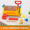 Rubble & Crew - Rubble’s Workshop Playset, Construction Toys with Kinetic Build-It Sand & Rubble Action Figure