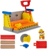 Rubble & Crew - Rubble’s Workshop Playset, Construction Toys with Kinetic Build-It Sand & Rubble Action Figure