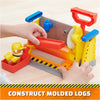 Rubble & Crew - Rubble’s Workshop Playset, Construction Toys with Kinetic Build-It Sand & Rubble Action Figure