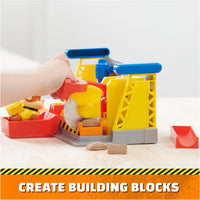 Rubble & Crew - Rubble’s Workshop Playset, Construction Toys with Kinetic Build-It Sand & Rubble Action Figure