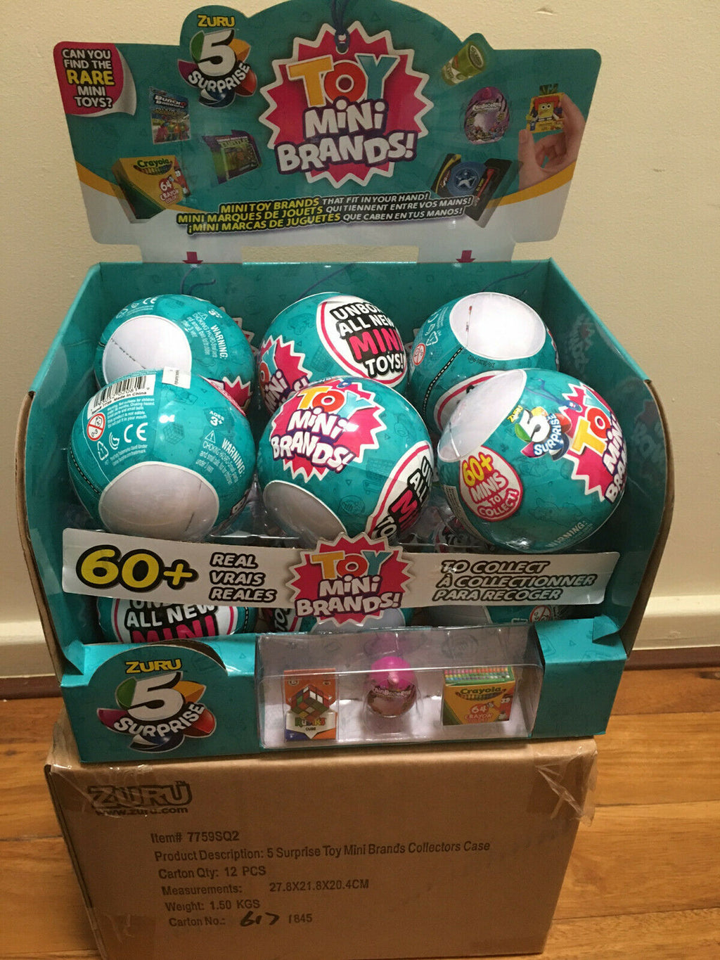 ZURU - 5 Surprise - Mini Brands TOYS - case of 12 with display and 3 free toys - on clearance