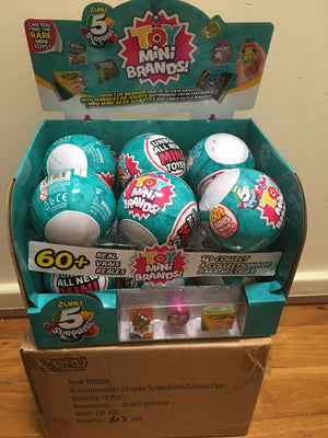 ZURU - 5 Surprise - Mini Brands TOYS - case of 12 with display and 3 free toys - on clearance