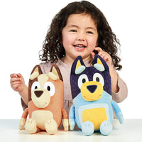 BLUEY - FAMILY PLUSH - BANDIT 33cm AND Chilli 30cm take along plush toy