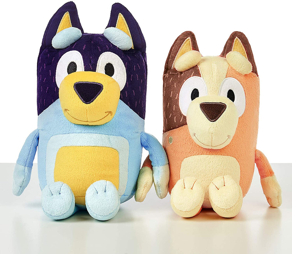 BLUEY - FAMILY PLUSH - BANDIT 33cm AND Chilli 30cm take along plush toy