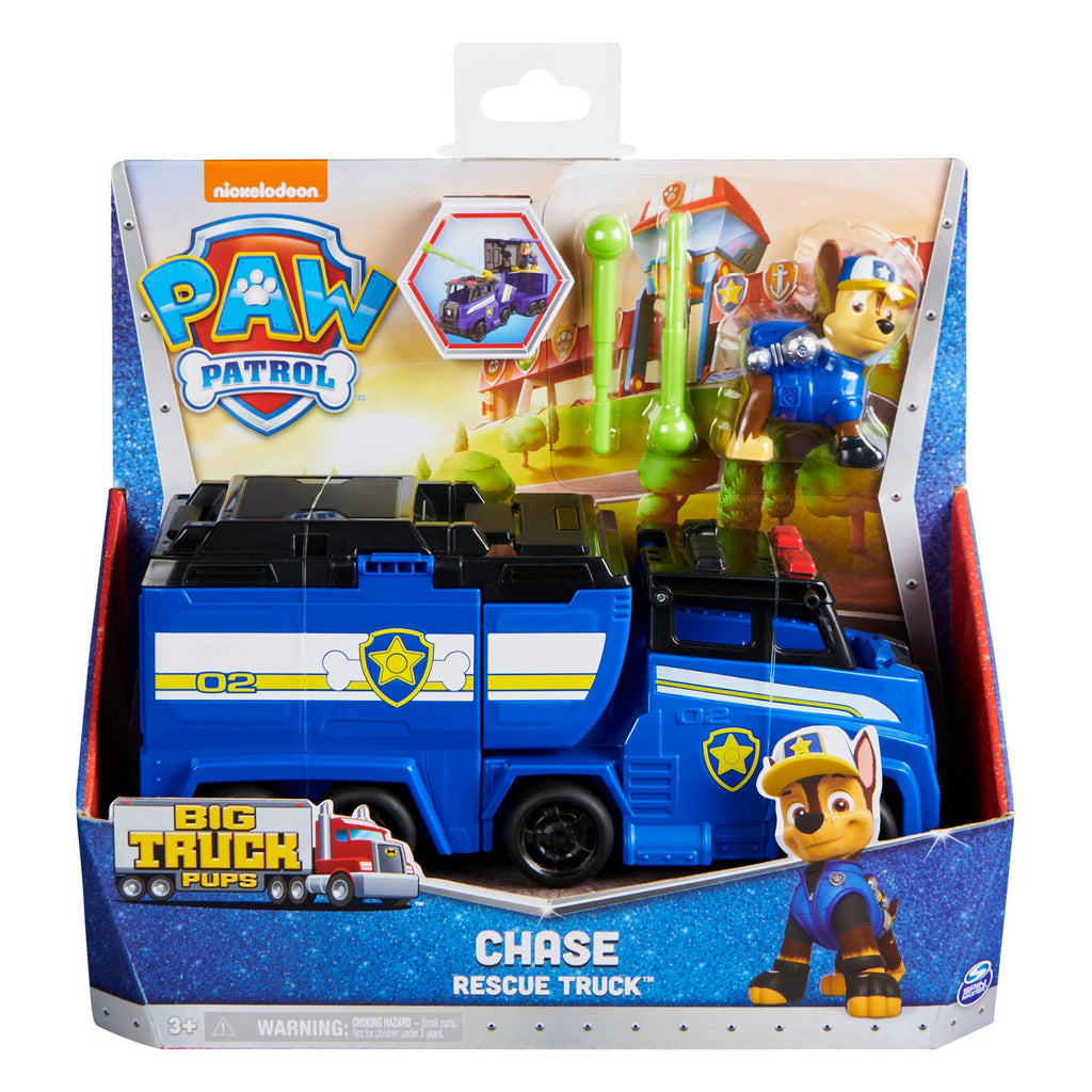 PAW Patrol Big Truck Pups Chase's Transforming Toy Truck with Pup Action Figure