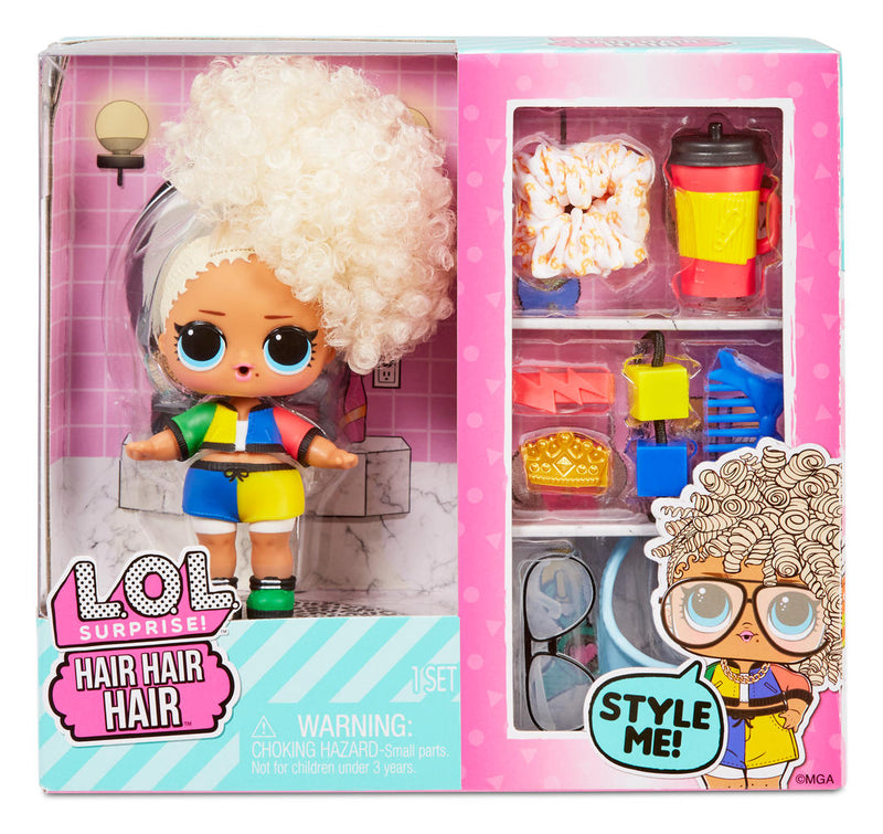 L.O.L LOL Surprise HAIR HAIR HAIR WHITE FRIZZY HAIR 1 Doll Accessories