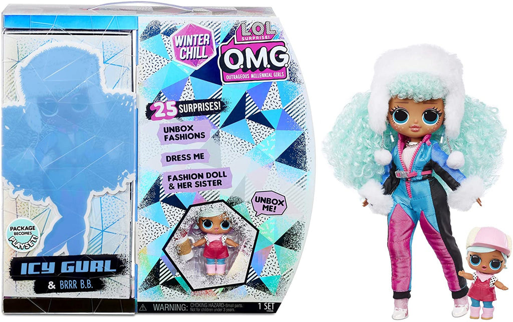 L.O.L LOL Surprise - OMG Winter Chill - ICY GURL fashion doll & BRRR B.B Doll with 25+ surprises - clearance