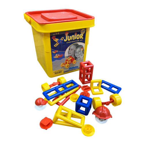 Mobilo Junior Bucket With 106 Pieces for Unlimited Creative Play