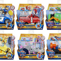 Paw Patrol - MOVIE SERIES Complete set of 6 VEHICLES & Pups (Chase , Marshall , Skye , Rocky , Rubble & Zuma )