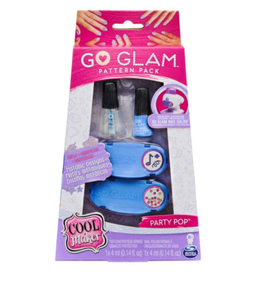 GO GLAM - Pattern Pack PARTY POP - Cool maker for use with Go Glam Nail Salon - ON CLEARANCE