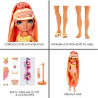 RAINBOW HIGH -  Pacific Coast SIMONE SUMMERS (Light Pink) Fashion Doll with interchangeable legs