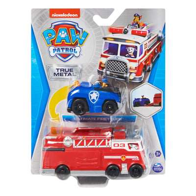 Paw Patrol TRUE METAL Ultimate Firetruck with 1:55 scale Chase Rescue Vehicle