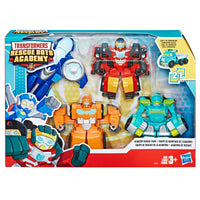 Rescue Bots - Playskool Heroes ACADEMY - WHIRL , HOT SHOT , WEDGE , HOIST - 4 PACK