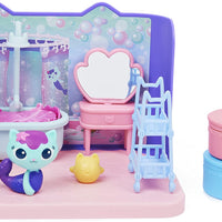 Gabby's Dollhouse - Primp and Pamer Bathroom with Mercat Figure, 3 accessories , 3 furniture and 2 Deliveries - ON CLEARANCE