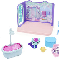Gabby's Dollhouse - Primp and Pamer Bathroom with Mercat Figure, 3 accessories , 3 furniture and 2 Deliveries - ON CLEARANCE