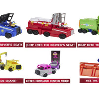 Paw Patrol -  BIG TRUCK PUPS - Set of 6 - Vehicles & pups (Skye , Rocky , Rubble , Marshall , Chase , Zuma)