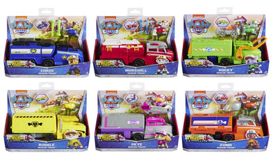 Paw Patrol -  BIG TRUCK PUPS - Set of 6 - Vehicles & pups (Skye , Rocky , Rubble , Marshall , Chase , Zuma)