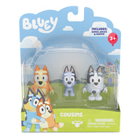 BLUEY - 2 pack figurines COUSINS including Bingo , Socks & Muffin