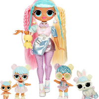 L.O.L LOL Surprise  - OMG Candylicious Family Bundle with OMG doll, 2 toys, pet and lil sister with 45+ surprises