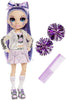 RAINBOW HIGH -  CHEER Violet Willow - Purple Fashion Doll with Pom Poms, Cheerleader Doll