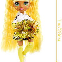 RAINBOW HIGH -  CHEER SUNNY MADISON - Yellow Fashion Doll with Pom Poms, Cheerleader Doll