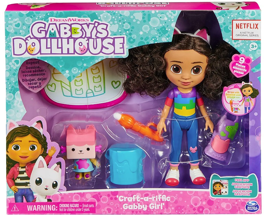 Gabby's Dollhouse -  Gabby Deluxe Craft Dolls and Accessories with Water Pad and Water Brush Pen - on clearance