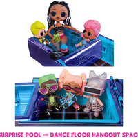 L.O.L LOL Surprise Dance Machine Car with Exclusive Doll, Surprise Pool, Dance Floor and Magic Black Light