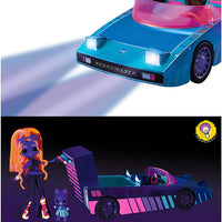 L.O.L LOL Surprise Dance Machine Car with Exclusive Doll, Surprise Pool, Dance Floor and Magic Black Light