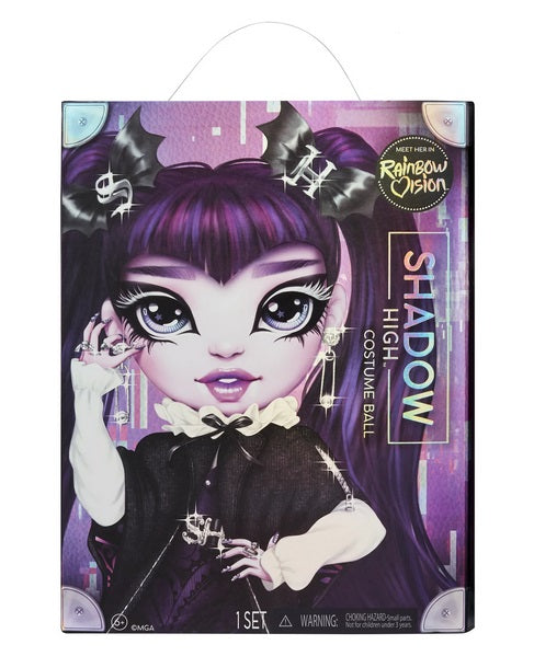 RAINBOW HIGH -  COSTUME BALL Shadow High – Demi Batista (Purple) Fashion Doll. 11 inch Bat themed Costume and Accessories