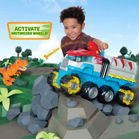 Paw Patrol - Dino Rescue - Dino Patroller Motorized Team Vehicle with Exclusive Chase and T. Rex Figures