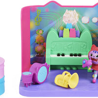 Gabby's Dollhouse - Groovy Music Room with Daniel James Catnip Figure, 2 Accessories, 2 Furniture Pieces and 2 Deliveries