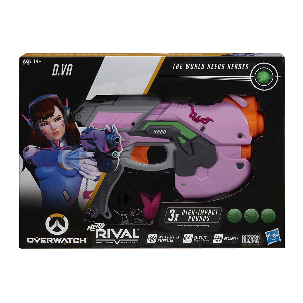 Nerf Rival - D.Va OVERWATCH Rival Blaster with 3 Overwatch Rival Rounds
