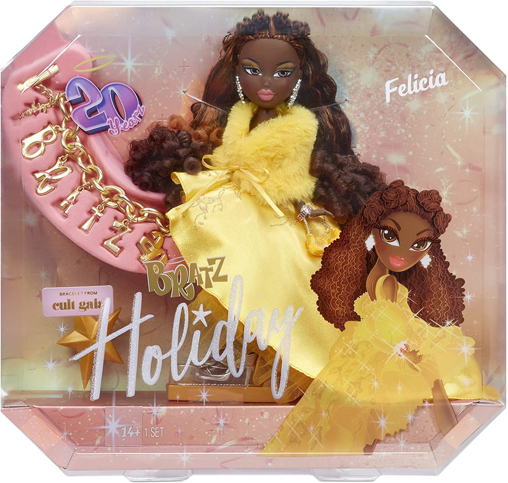 Bratz Dolls - 20 Yearz Special Edition Collector Felicia Fashion Doll with Cult Gaia Bracelet