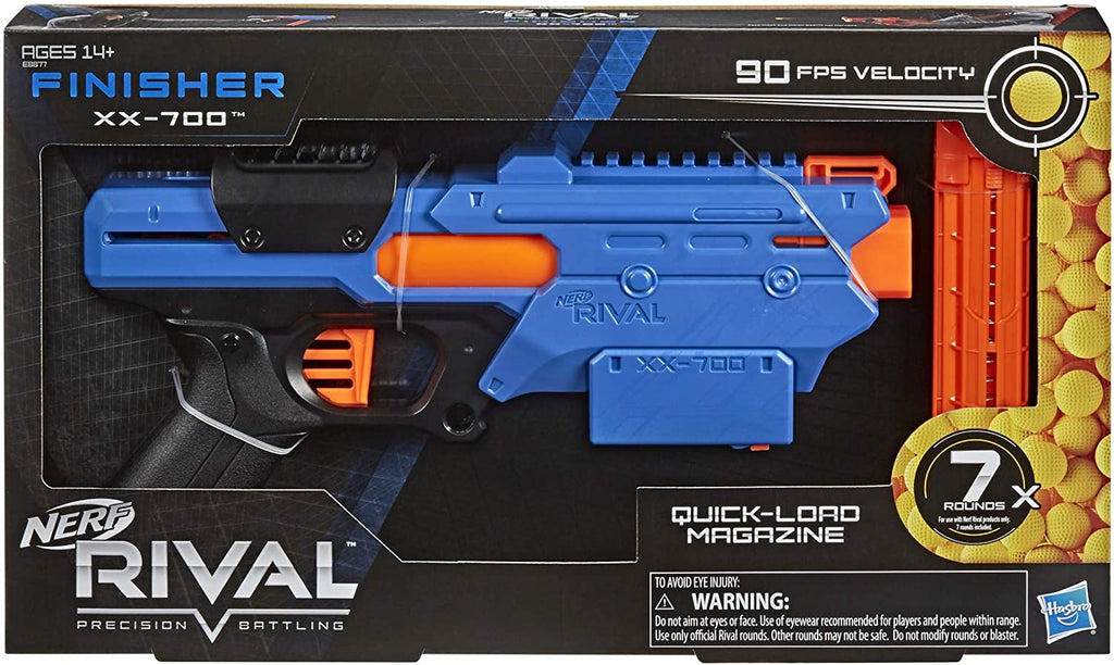 Nerf Rival - Finisher XX-700 Blaster - Quick Load Magazine , Spring action with 7 rounds
