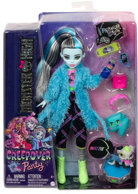 Monster High - Creepover Party - Frankie Stein Doll with Pet Dog Watzie