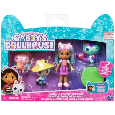 Gabby's Dollhouse -  Gabby and Friends Figure Set with Rainbow Doll