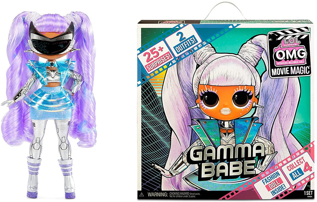 L.O.L LOL Surprise - OMG Movie Magic Gamma Babe fashion doll with 25 surprises Including 2 fashion outfits, 3D glasses , Movie accessories