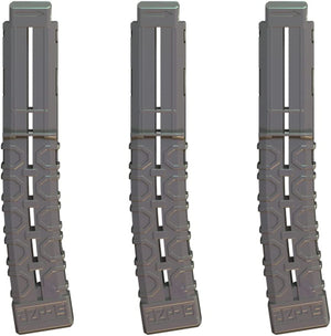 DART ZONE & Adventure force - Pro-Series 15-Round Half-Length Dart Magazine 3-Pack , Gray