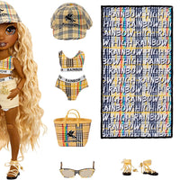 RAINBOW HIGH -  Pacific Coast HARPER DUNE (Light Yellow) Fashion Doll with interchangeable legs - on clearance