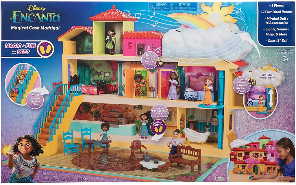 Disney - ENCANTO Madrigal Small Doll Room House playset with Mirabel Doll & 14 Accessories - Features Lights, Sounds & Music!