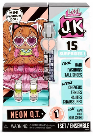 L.O.L LOL Surprise - JK Neon Q.T. Mini Fashion Doll with 15+ surprises