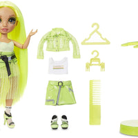 RAINBOW HIGH -  KARMA NICHOLS - NEON GREEN Fashion Doll with 2 Complete Mix & Match outfits