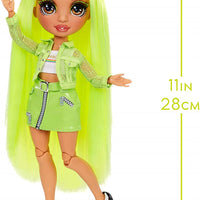 RAINBOW HIGH -  KARMA NICHOLS - NEON GREEN Fashion Doll with 2 Complete Mix & Match outfits